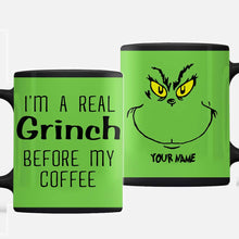 Load image into Gallery viewer, Personalized Grinch Coffee Mug Custom Name Fun Christmas Gift
