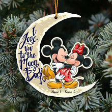 Load image into Gallery viewer, Personalized Couple Christmas Ornament I Love You to the Moon &amp; Back - Custom Names Gift
