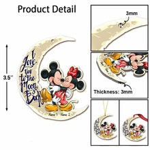 Load image into Gallery viewer, Personalized Couple Christmas Ornament I Love You to the Moon &amp; Back - Custom Names Gift
