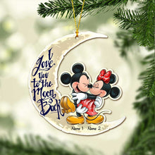 Load image into Gallery viewer, Personalized Couple Christmas Ornament I Love You to the Moon &amp; Back - Custom Names Gift
