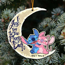 Load image into Gallery viewer, Personalized Christmas Couple Ornament I Love You to the Moon &amp; Back Gift
