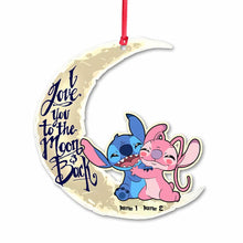 Load image into Gallery viewer, Personalized Christmas Couple Ornament I Love You to the Moon &amp; Back Gift

