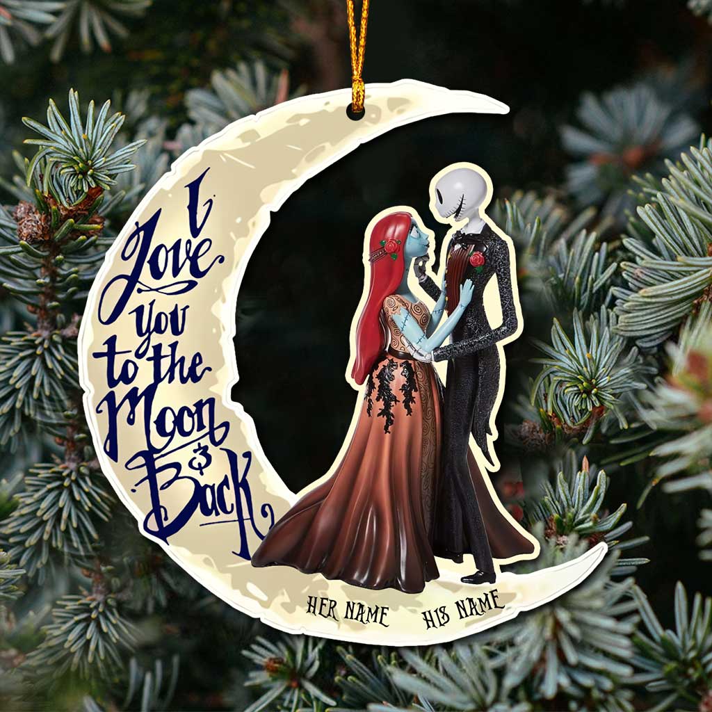 Personalized Couple Ornament I Love You To The Moon Christmas Gift