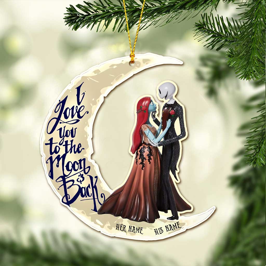 Personalized Couple Ornament I Love You To The Moon Christmas Gift