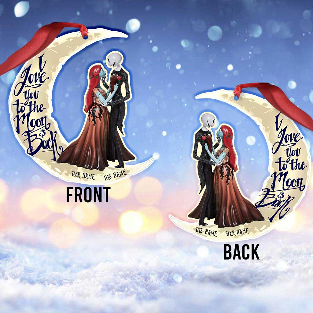 Personalized Couple Ornament I Love You To The Moon Christmas Gift