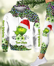 Load image into Gallery viewer, Personalized Grinch Hoodie &amp; Leggings Set Custom Name Gift for Christmas
