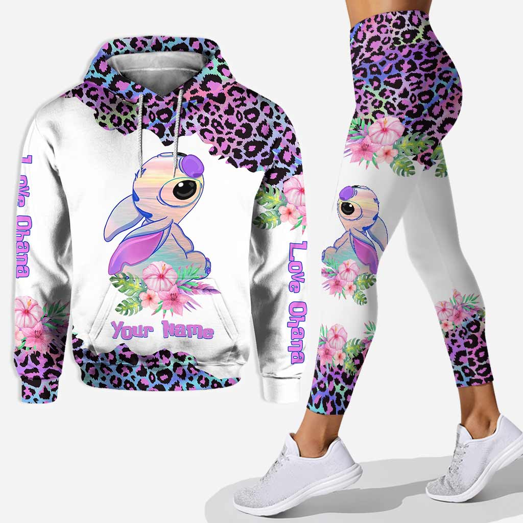 Personalized Love Ohana Hoodie and Leggings Set for Her