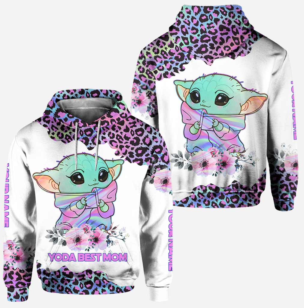 Personalized Yoda Best Mom Hoodie and Leggings Set Gift