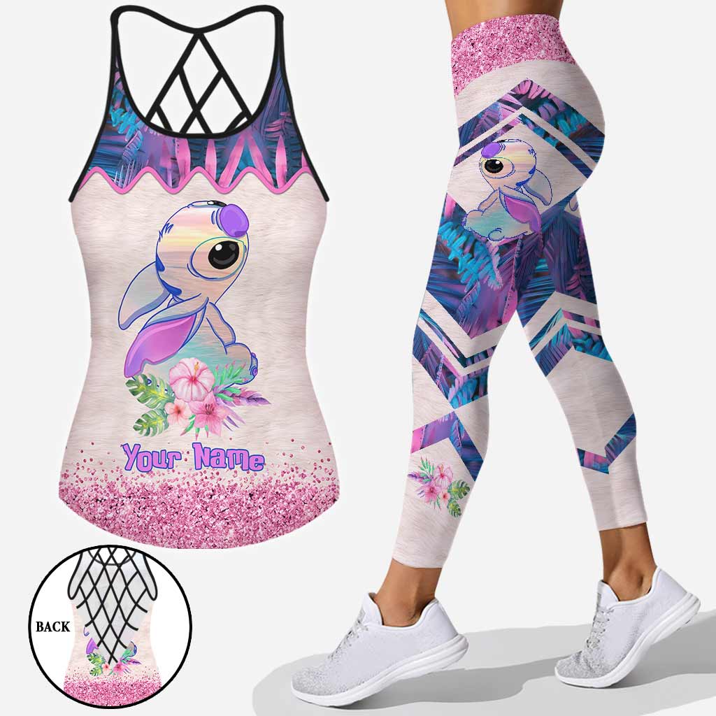 Personalized Ohana Cross Tank Top & Leggings Custom Name Gift Idea