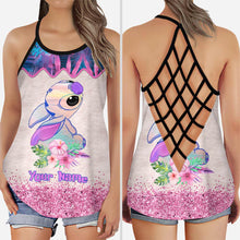 Load image into Gallery viewer, Personalized Ohana Cross Tank Top &amp; Leggings Custom Name Gift Idea
