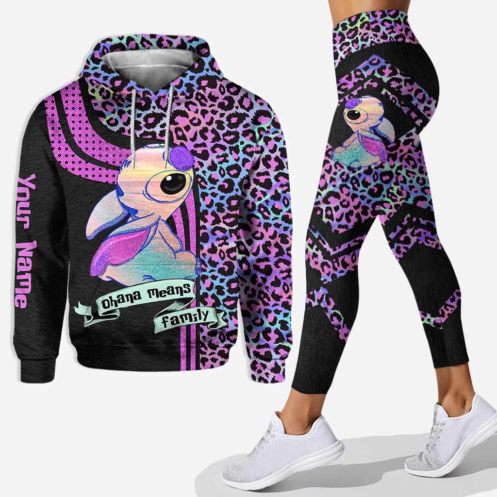 Personalized Ohana Means Family Hoodie and Leggings Set for Family