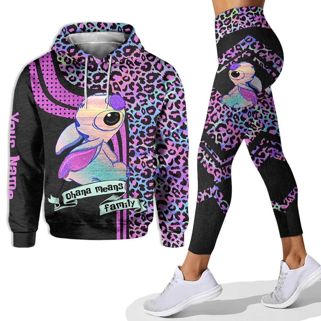Personalized Ohana Means Family Hoodie and Leggings Set for Family