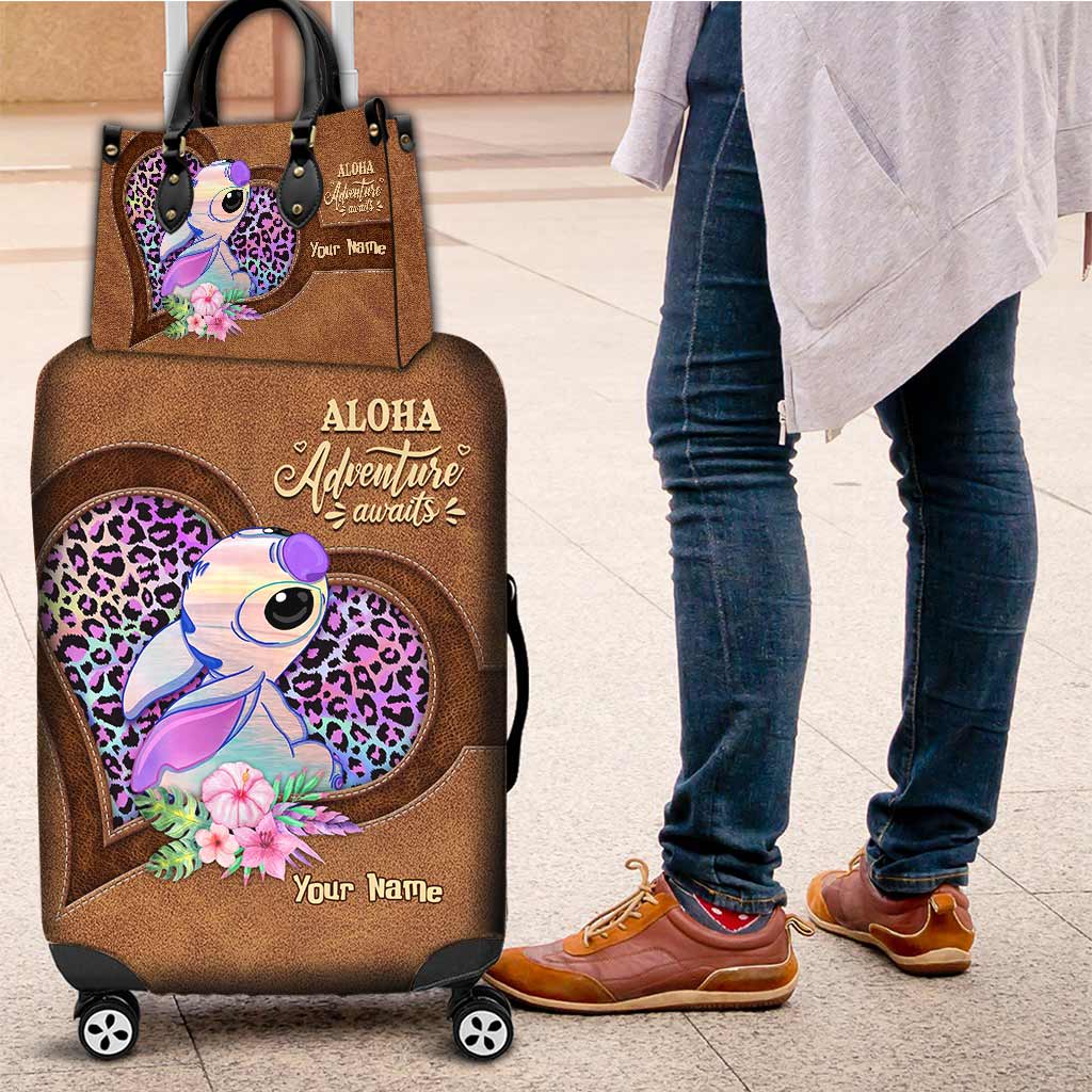 Personalized Aloha Leather Handbag & Luggage Cover Gift for Women