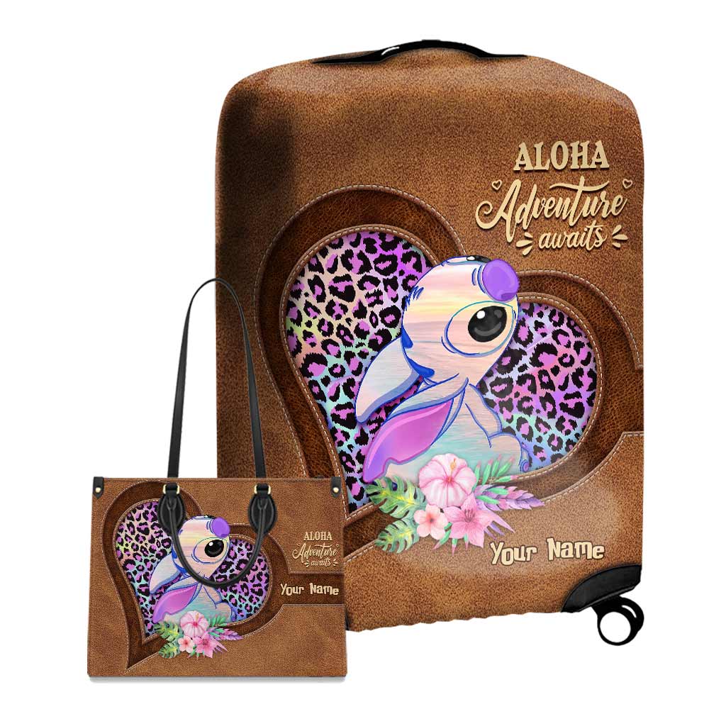 Personalized Aloha Leather Handbag & Luggage Cover Gift for Women