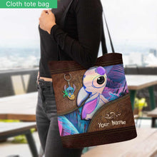 Load image into Gallery viewer, Personalized Hologram Tote Bag Custom Name Gift for Mom
