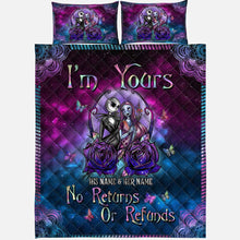 Load image into Gallery viewer, Personalized Nightmare Quilt Set Unique Couple Gift for Halloween &amp; Weddings
