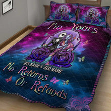 Load image into Gallery viewer, Personalized Nightmare Quilt Set Unique Couple Gift for Halloween &amp; Weddings
