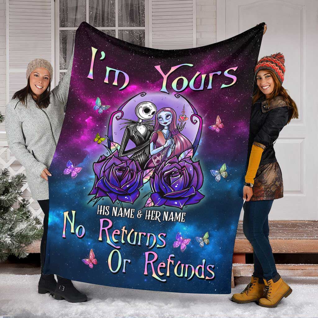 Personalized Nightmare Blanket Custom Name Gift for Couples