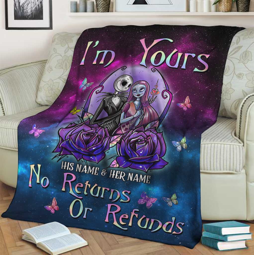 Personalized Nightmare Blanket Custom Name Gift for Couples