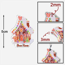 Load image into Gallery viewer, Personalized Gingerbread House Keychain Custom Name Gift
