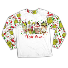 Load image into Gallery viewer, Personalized Christmas Pajamas Set with Grinch Design for Kids and Family
