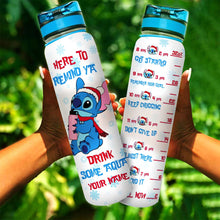 Load image into Gallery viewer, Personalized Water Tracker Bottle with Time Markers for Christmas Gift
