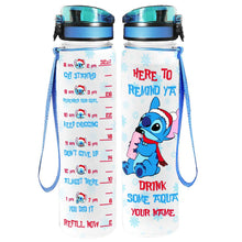 Load image into Gallery viewer, Personalized Water Tracker Bottle with Time Markers for Christmas Gift
