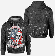 Load image into Gallery viewer, Personalized Nice or Naughty Christmas Hoodie &amp; Leggings Set for Women
