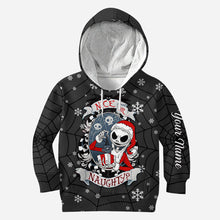 Load image into Gallery viewer, Personalized Nice or Naughty Christmas Hoodie &amp; Leggings Set for Women
