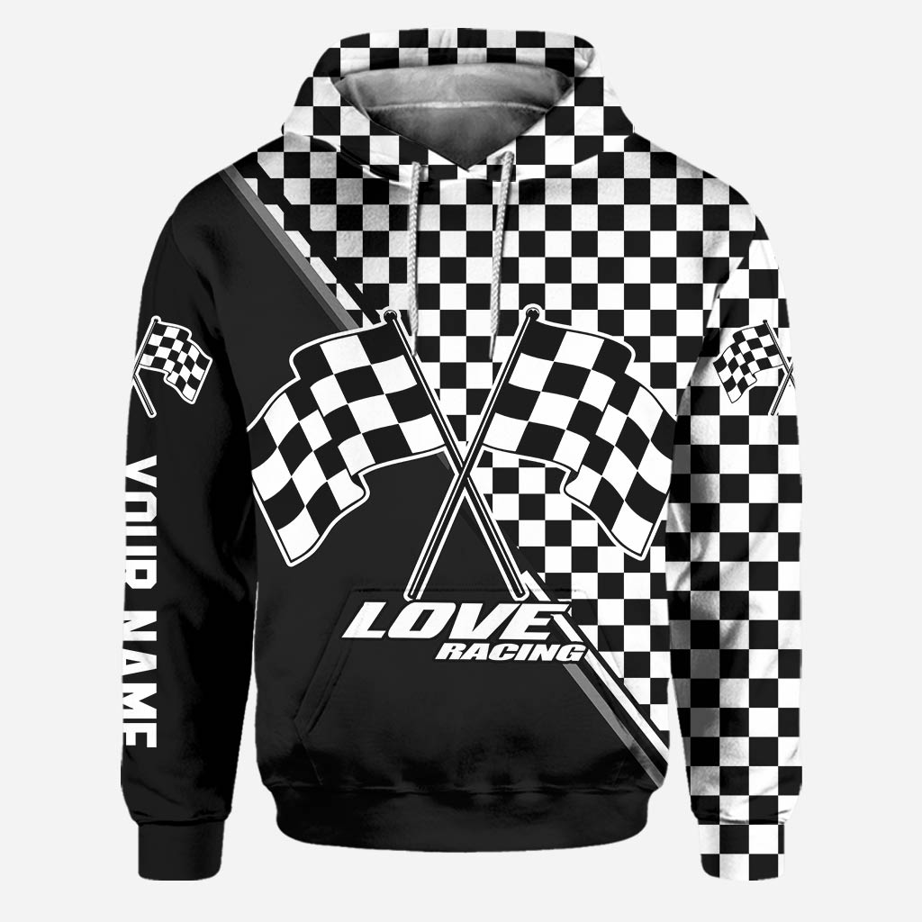 Personalized Racing Hoodie and Leggings Set Custom Name Gift
