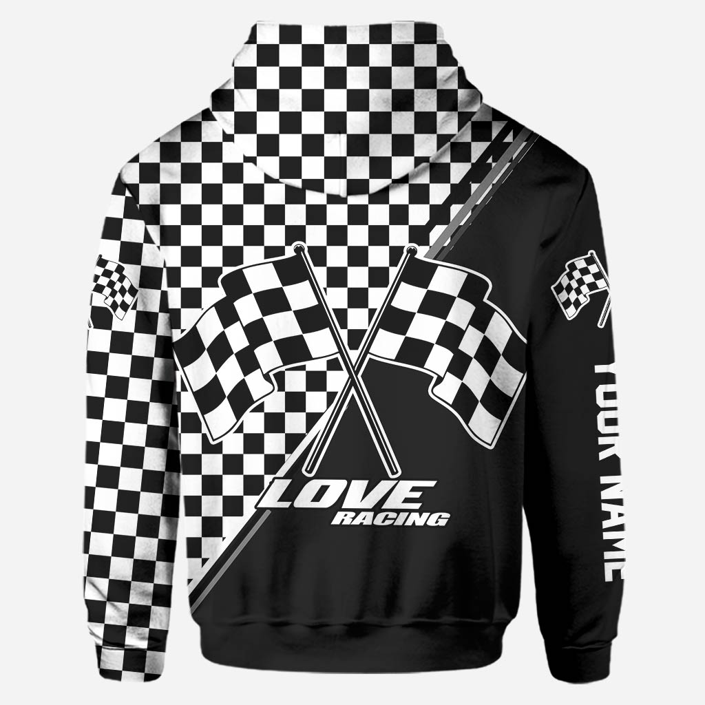 Personalized Racing Hoodie and Leggings Set Custom Name Gift