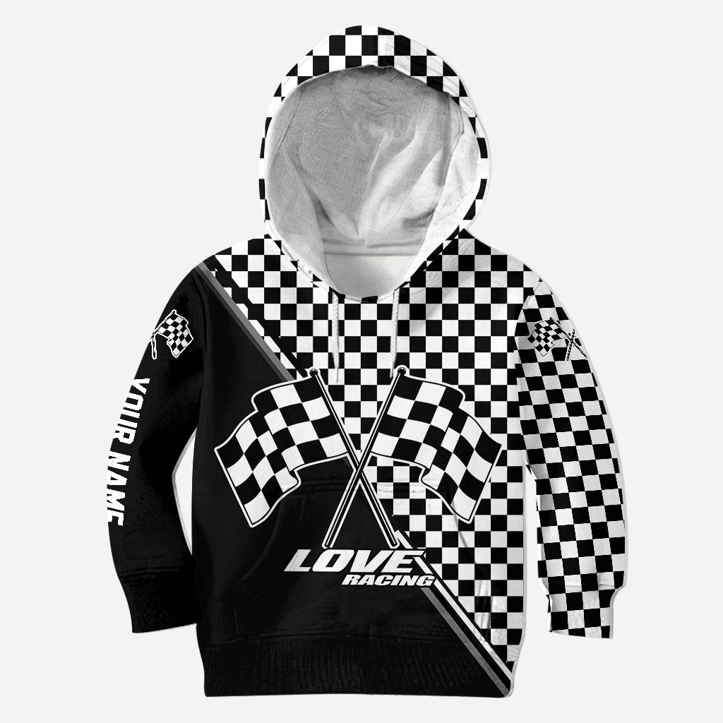Personalized Racing Hoodie and Leggings Set Custom Name Gift