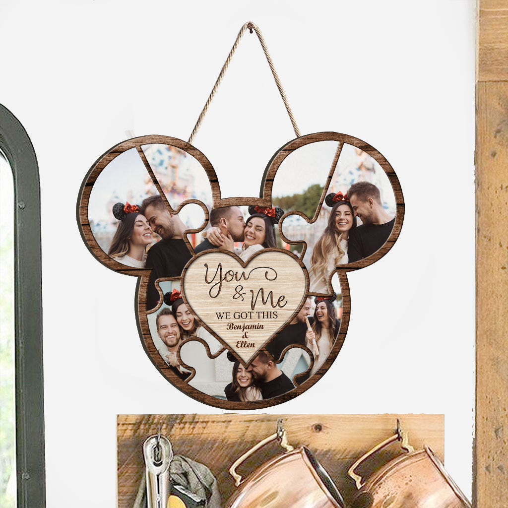 Personalized Couple Mouse Wood Sign with Names - Custom Gift for Valentine's Day, Wedding, Anniversary