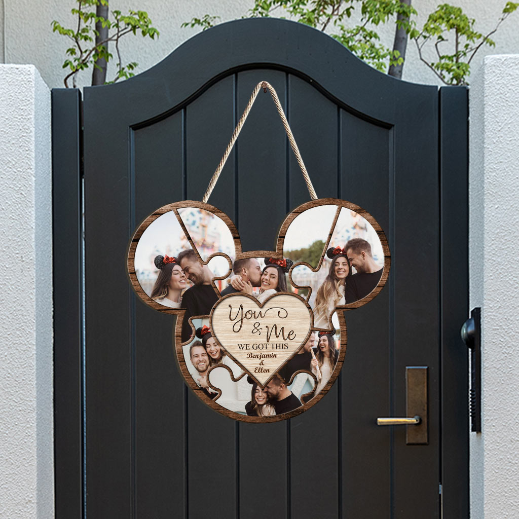 Personalized Couple Mouse Wood Sign with Names - Custom Gift for Valentine's Day, Wedding, Anniversary