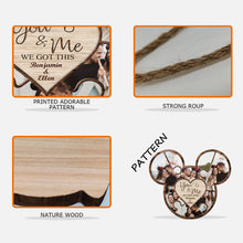 Load image into Gallery viewer, Personalized Couple Mouse Wood Sign with Names - Custom Gift for Valentine's Day, Wedding, Anniversary
