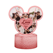 Load image into Gallery viewer, Personalized Mouse Shaped Couple Plaque Light Base Gift
