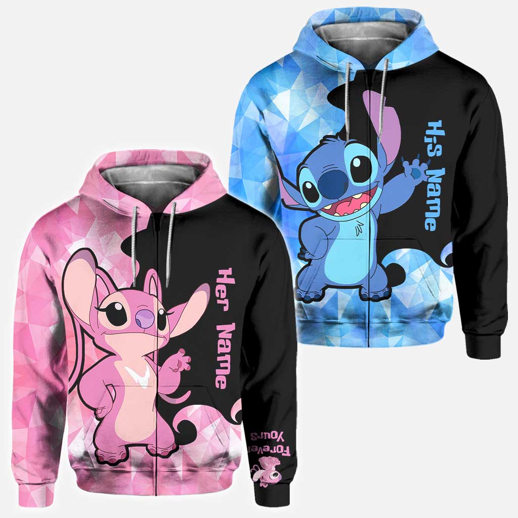 Personalized Couple Ohana Hoodies Custom Name Gift