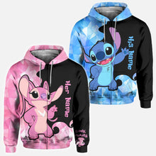 Load image into Gallery viewer, Personalized Couple Ohana Hoodies Custom Name Gift
