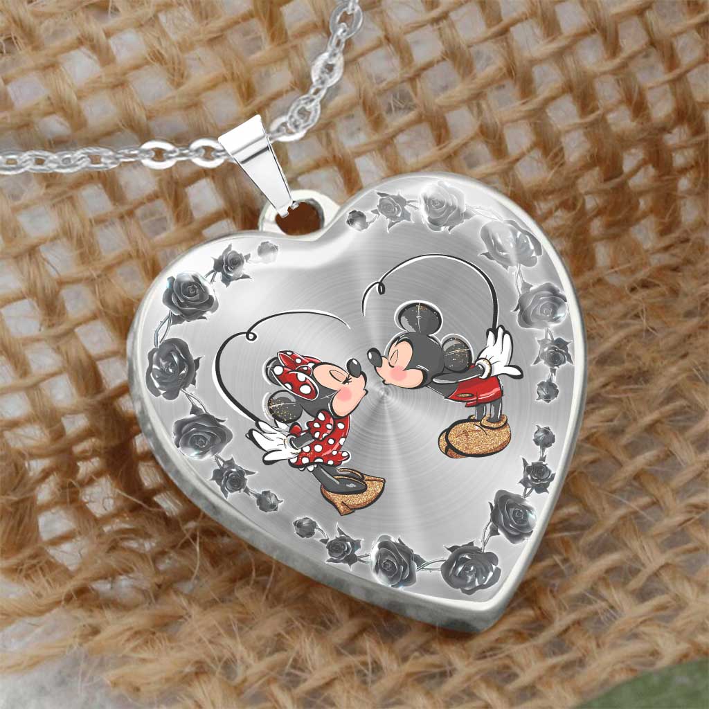 Personalized Heart Pendant Necklace Custom Couple Gift for Wife