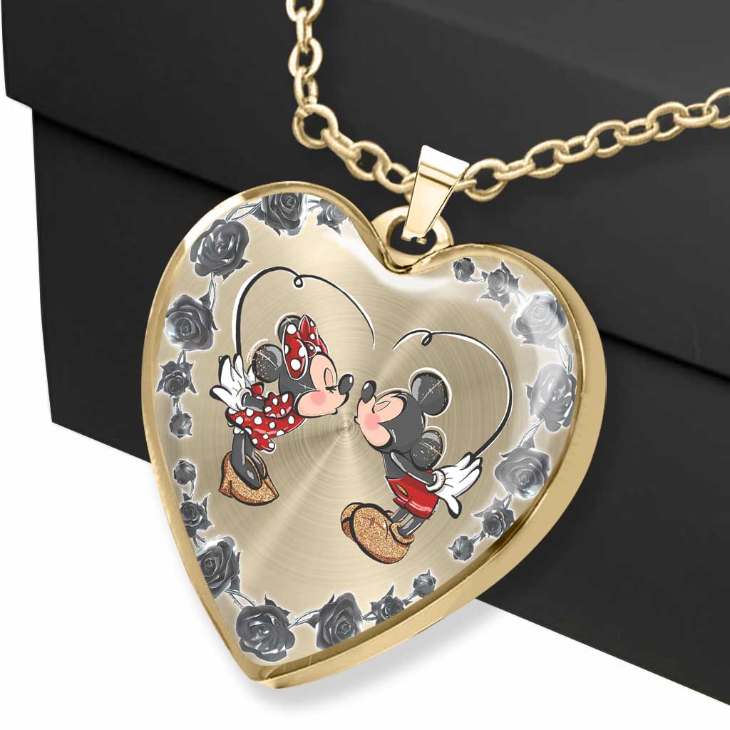 Personalized Heart Pendant Necklace Custom Couple Gift for Wife