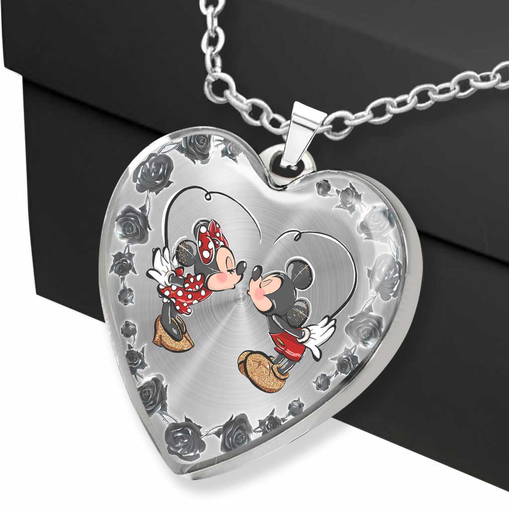 Personalized Heart Pendant Necklace Custom Couple Gift for Wife