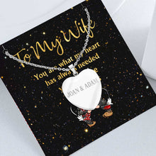 Load image into Gallery viewer, Personalized Heart Pendant Necklace Custom Couple Gift for Wife
