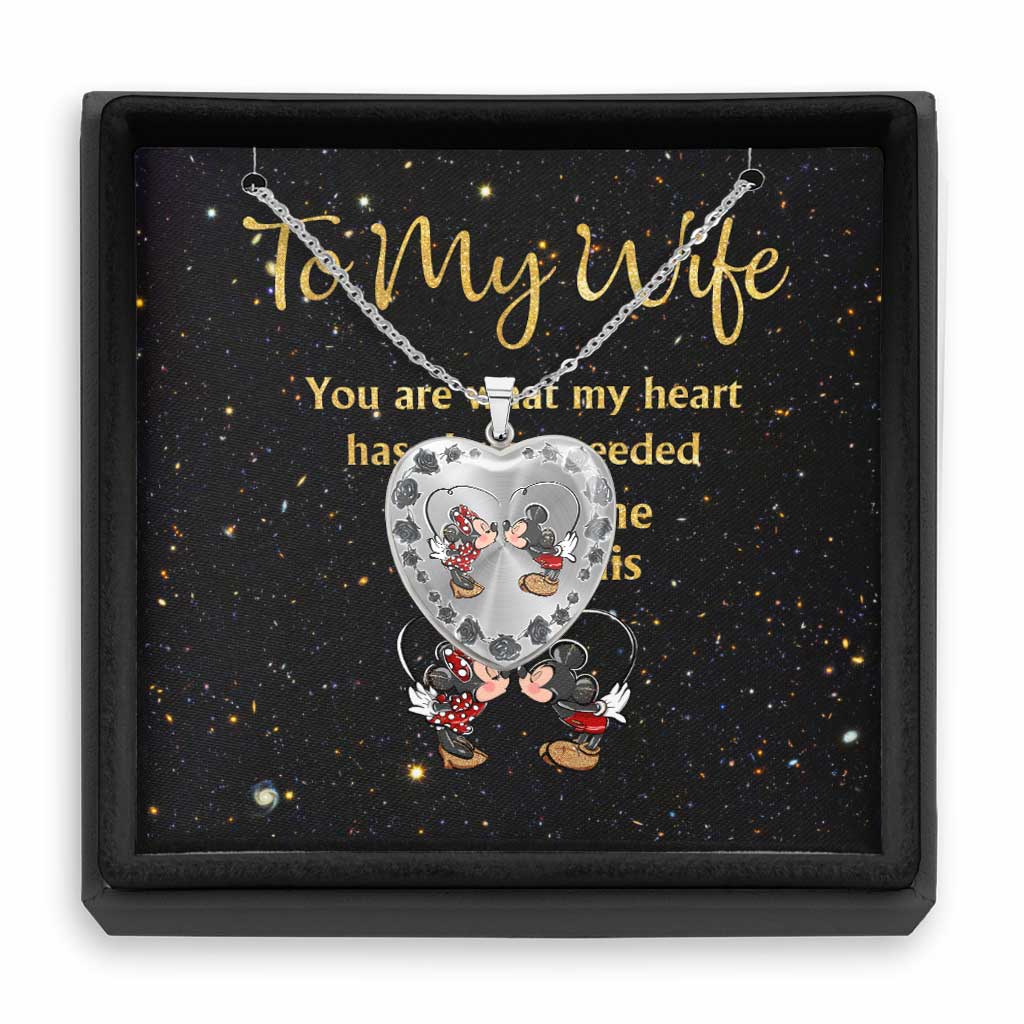 Personalized Heart Pendant Necklace Custom Couple Gift for Wife