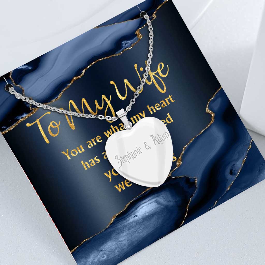 Personalized Heart Pendant Necklace for Couples with Custom Design