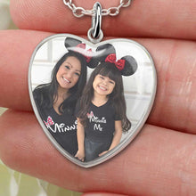 Load image into Gallery viewer, Personalized Heart Pendant Necklace with Custom Photo for Daughter
