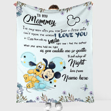Load image into Gallery viewer, Personalized Disney Blanket for Mom with Custom Name | Mother's Day Gift
