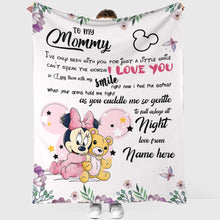 Load image into Gallery viewer, Personalized Disney Blanket for Mom with Custom Name | Mother's Day Gift
