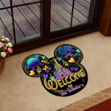 Load image into Gallery viewer, Personalized Mouse Shaped Doormat Custom Family Name Gift
