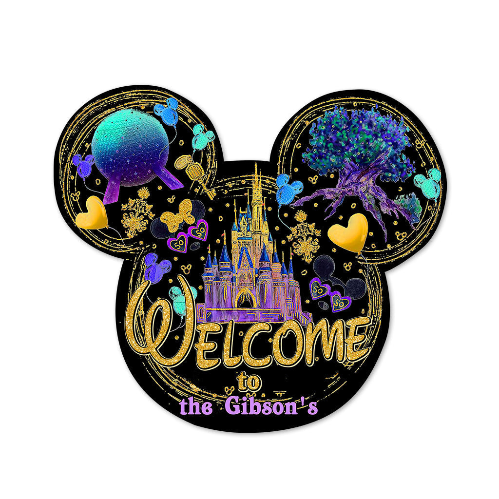 Personalized Mouse Shaped Doormat Custom Family Name Gift