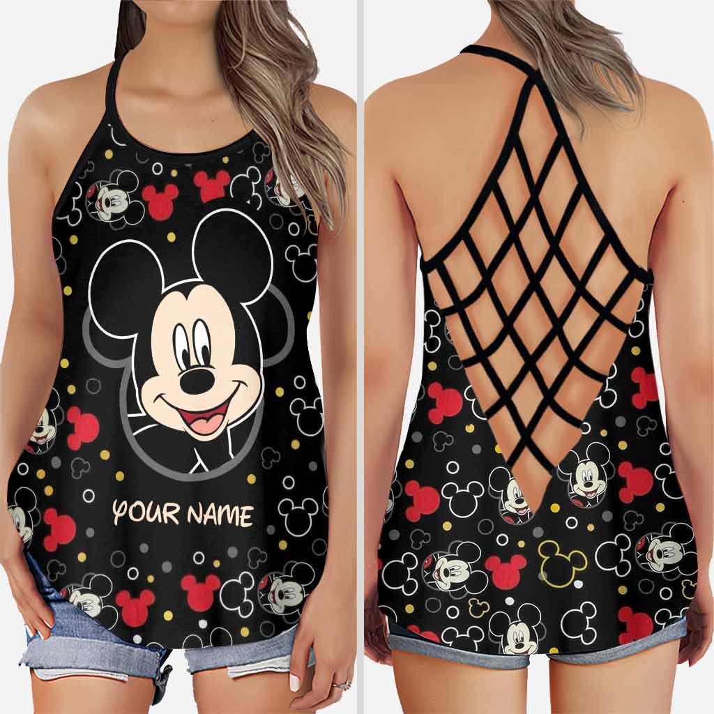 Personalized Mickey Mouse Cross Tank Top Custom Name Summer Gift